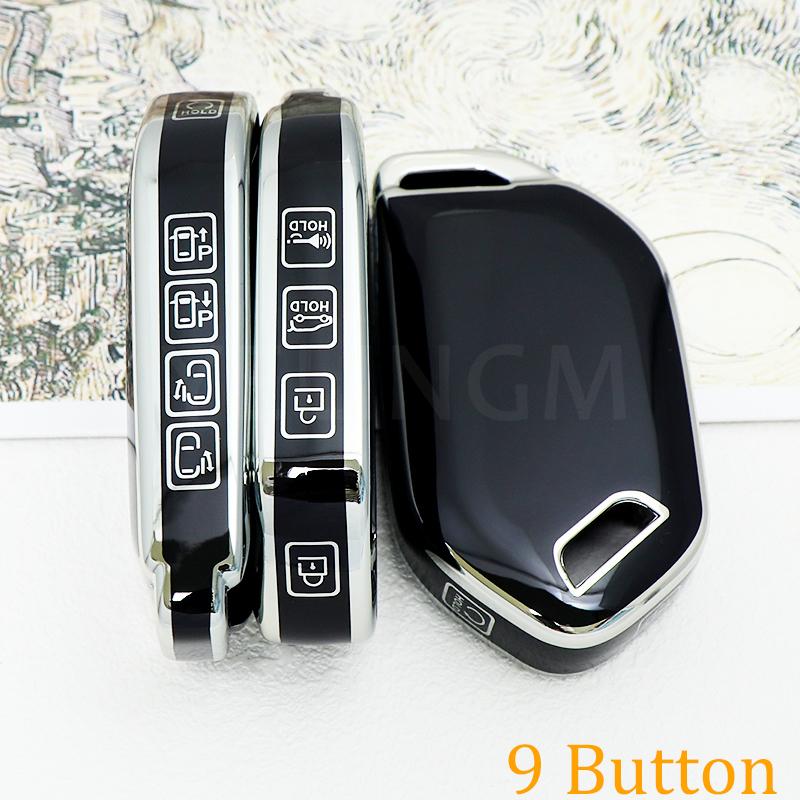 For Kia Picanto Ev9 Sorento Mq4 Carnival K8 Morning K5 Carens Rio Seltos 5/6/7/8/9 Botton Tpu Car Key Case Cover Key Fob