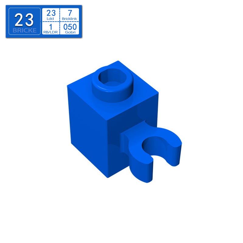 BRICKE 1x1 Brick with Connector Holder, Compatible with Lego 60475 30241 Small Building Blocks
