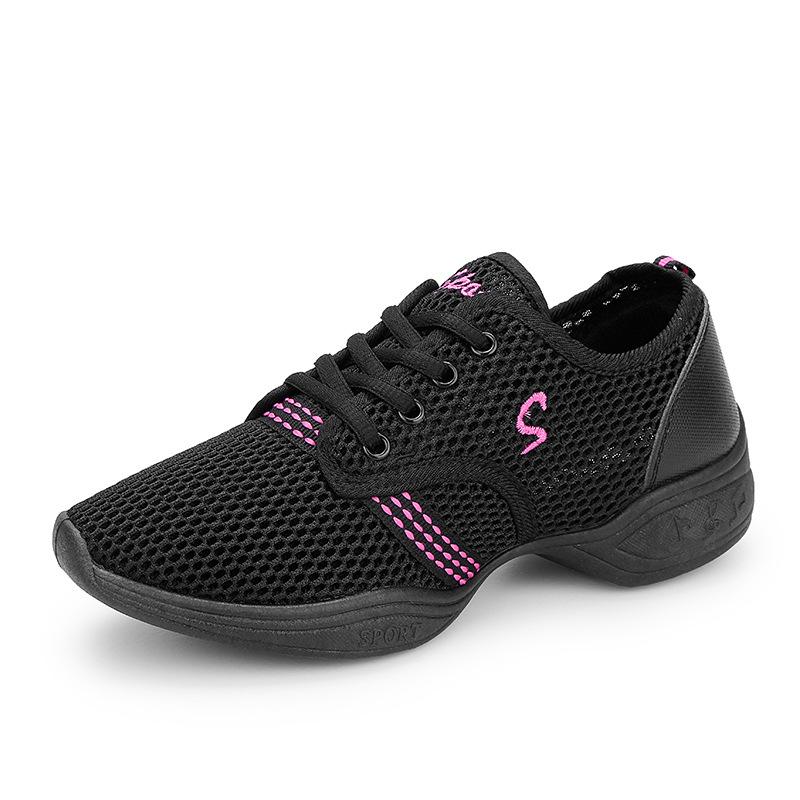Fashion Women's Dance Shoes Soft Outsole Woman Jazz Hip Hop Sports Sneakers Ladies Mesh Breathable Girl's Modern Jazz Dancing Shoes