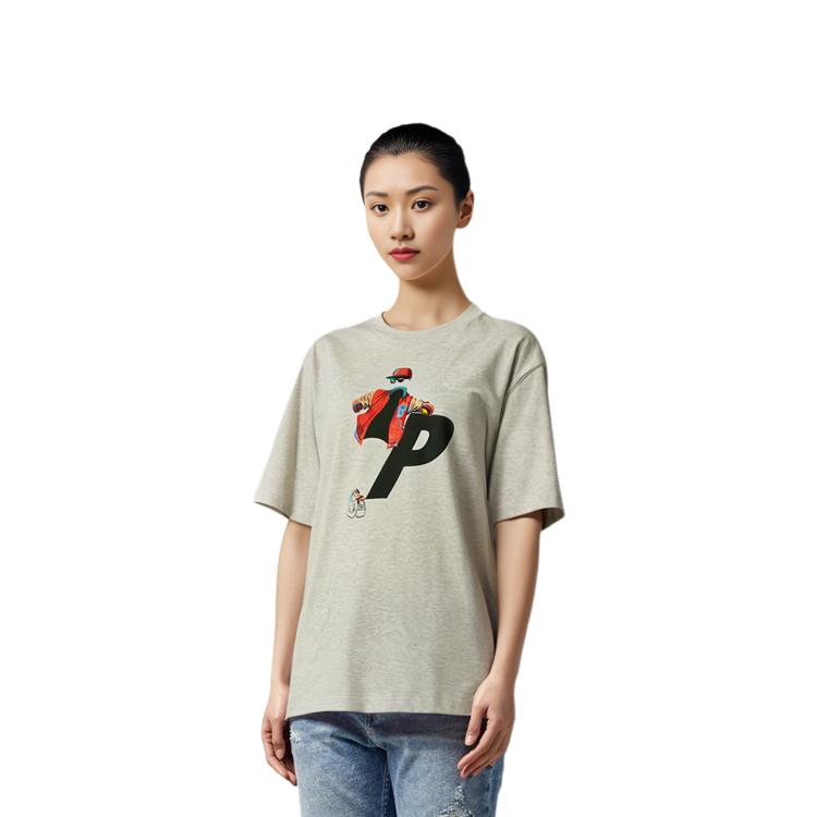 Palace Transparency T-Shirt Grey Marl Unisex Tops P25TS236