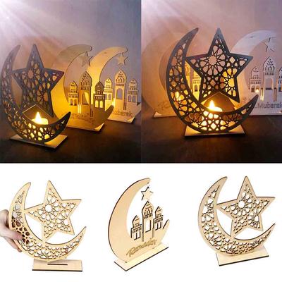Ramidos Eid Mubarak Ramadan Wooden Plaque Ornament Muslim Islam Hanging Pendant Decor