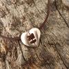 Patched Heart Pendant Collar Necklace Short Wax Rope Choker Necklace Fashion Jewelry Neck Clavicle Chain Necklace