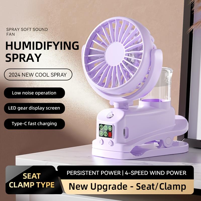 2 in 1 Fan Humidifier Spray Mist Fan USB Rechargeable Portable Desktop Fans Air Conditioner Mist Sprayer Mini Steamer Spray Fans