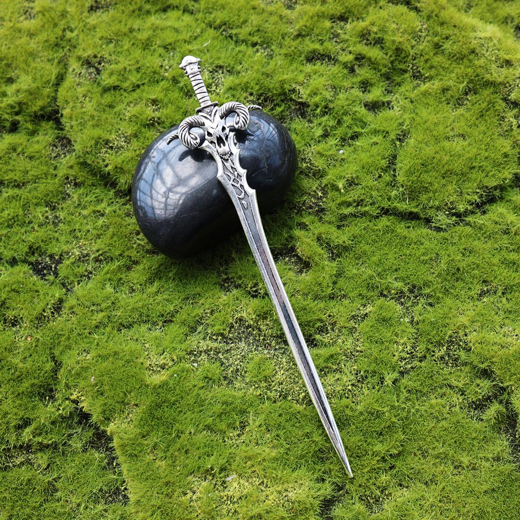 Ethic Dragon Hairsticks Silver Axe Sword Hair Accessories Witch Snake Triple Moon Pentagram Hairpin Hair Stick