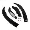 For BMW F10 M5 2012-2016 Carbon Look Glossy Black Front Bumper Lip Spoiler Splitter Lower Air Vent Corner Side Splitter Cover