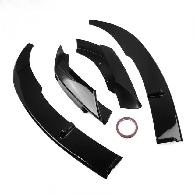 For BMW F10 M5 2012-2016 Carbon Look Glossy Black Front Bumper Lip Spoiler Splitter Lower Air Vent Corner Side Splitter Cover