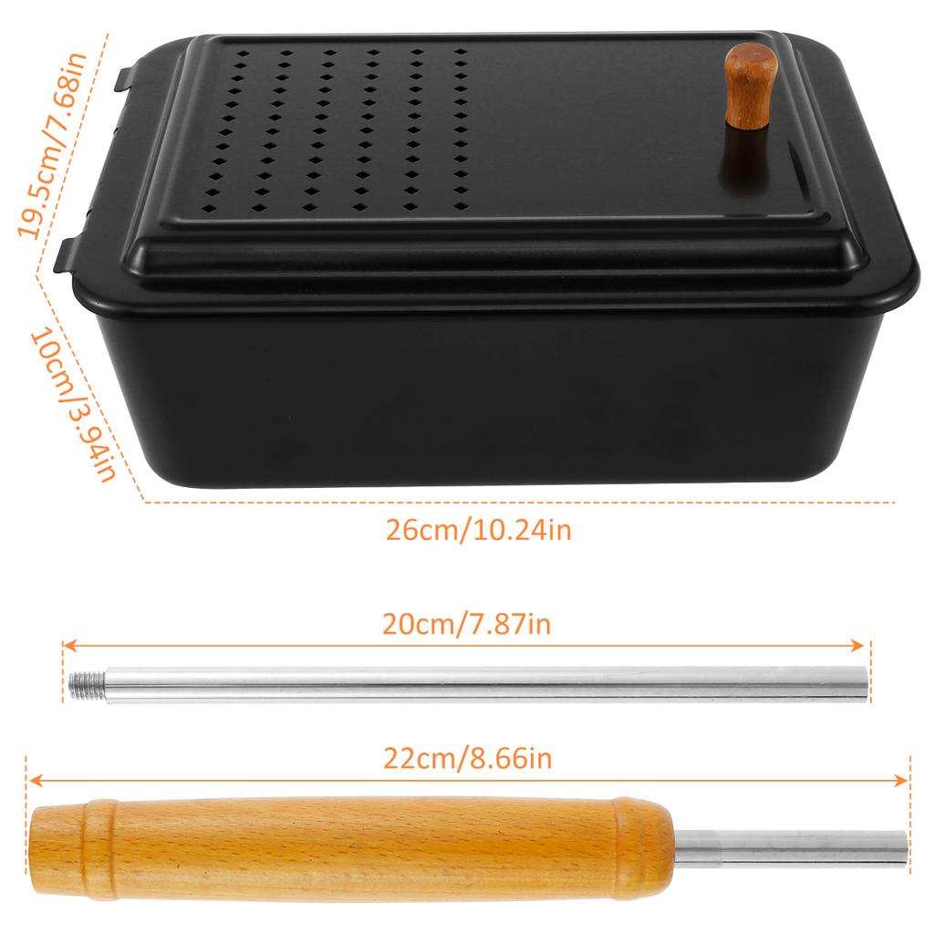 Anti-aanbak Popcornpan Multifunctioneel Grillgereedschap met Afneembare Lange Steel Ouderwetse Popcornmaker voor voor Keuken BBQ