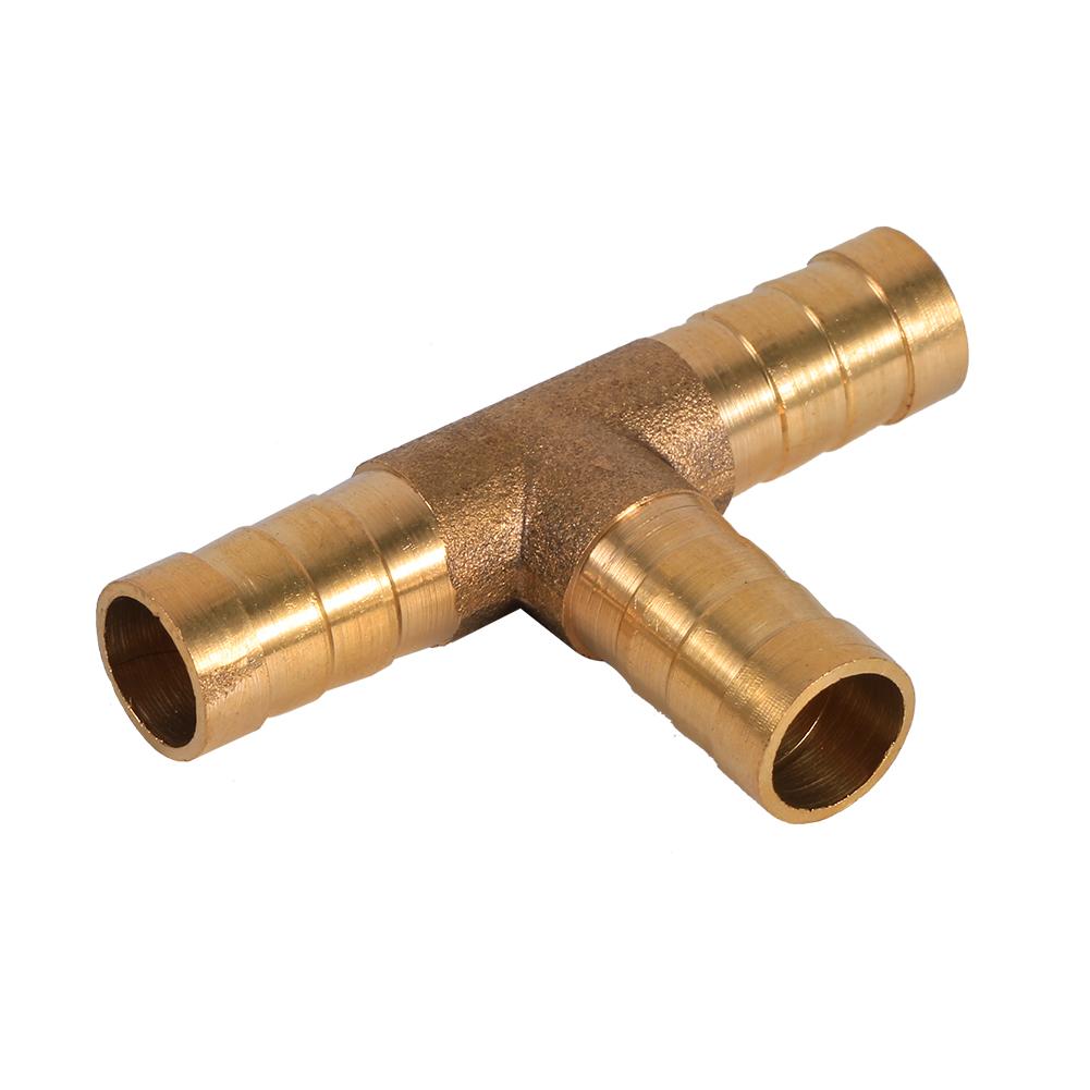 3 Way Hose Joiner Brass T Piece 3 Way Fuel Hose Joiner Connector For Compressed Air Oil Gas Pipe T Piece 3 way Fuel Hose Joiner