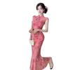 New Chinese-style Cheongsam Dress, New Waist Slim and Thin Sleeveless Hip Wrap Skirt in Summer