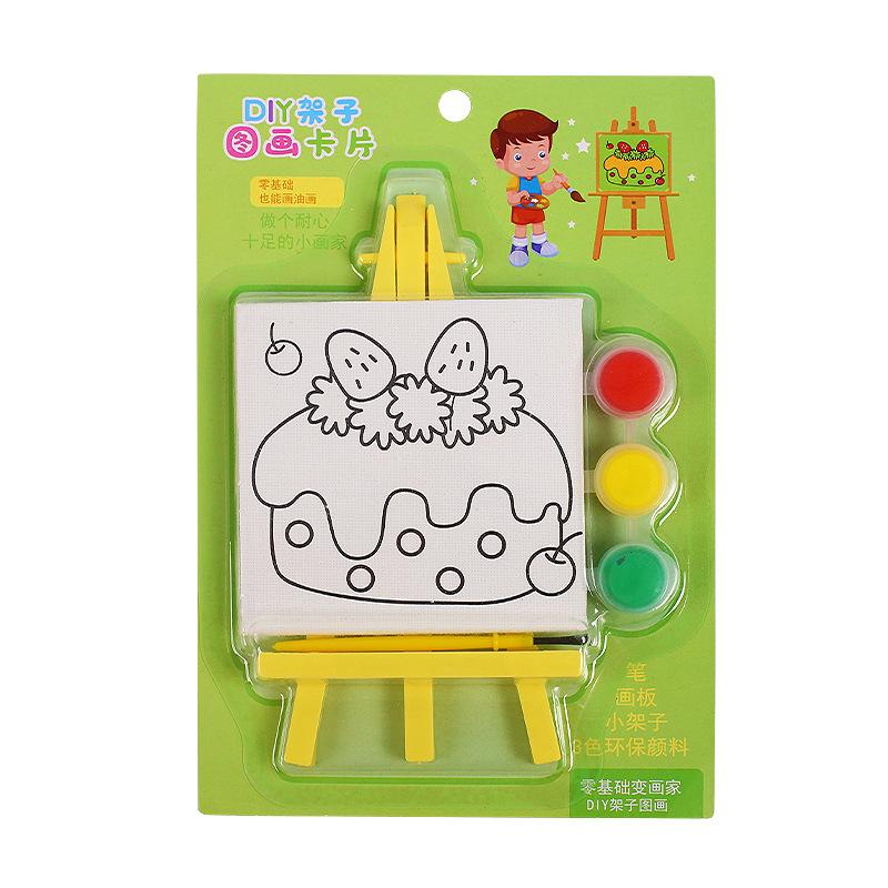 Children's DIY Shelf Drawing Board Creative Cartoon Hand-drawn Graffiti Coloring Kindergarten Art Oil Painting Stand Toys