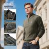 MONTAGUT Men's Pure Wool Half-High Collar Sweater
