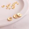 14K Gold Filled Concave Lace Spacer Beads for DIY Jewelry