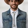 Zinc Zinc Alloy Cowgirls Shirt Neck Pendant High-end Leather Rope Tie Decor Cowboy Hat Boots Necklace  Daily