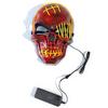 Halloween LED Face Cushion Scary Skull Full Face Cushion Light Up Neon Cosplay Costume Accessory for Parties Raves Festivals