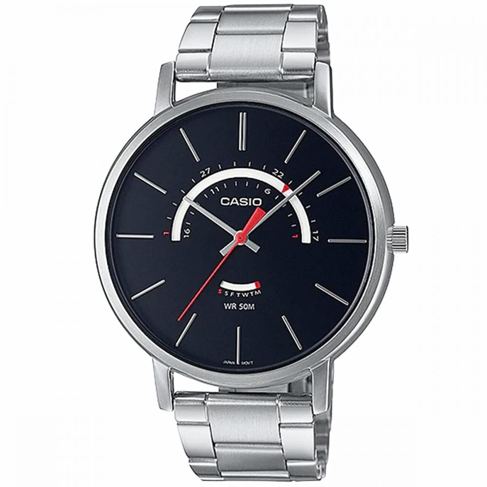 

CaSio MTP B105D 1AV [] [CaSio] Кварцевые мужские наручные часы с прорезным дисплеем и календарем, черный циферблат, металлический ремешок