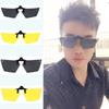 Non-polarized Rimless Clip on For Men Women Polygon Flip Up Sunglasses Night Vision Driver Fishing Eyeglasses
