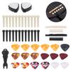 Guitar Accessories Set Bridge Pin Celluloid Picks Nuts Saddles Nail Remover Parts Replacement