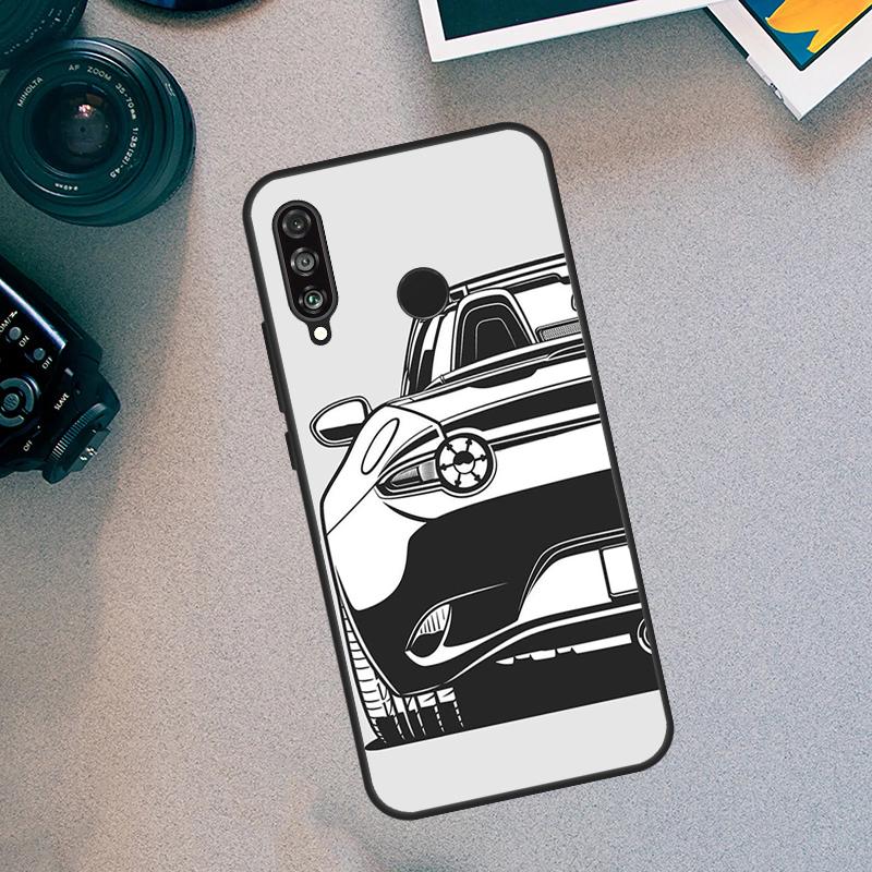 JDM Car For Huawei Nova Y70 Y91 Y72 Y73 Y60 Y90 Y61 8i 7i 11i 12i 12s 9 10 SE P20 P30 P40 Lite Case