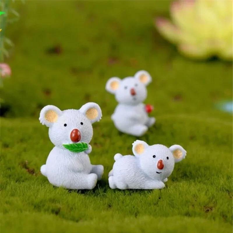 Home Decoration Accessories Lovely Koala Bear Mini Animal Model Figurine Different Posture Room Micro Landscape Resin Crafts