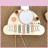 Music Wooden Multifunctional Platform Drum Stand Children Puzzle Set Toy