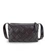 Minimalist Woven Square Crossbody Bag In Genuine Leather Lightweight Daily Use Shoulder Women