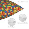 Rainbow Building Blocks Pattern Pillow Cover Soft Cushion Cover Morden Pillow Case For Living Room Bed Chair