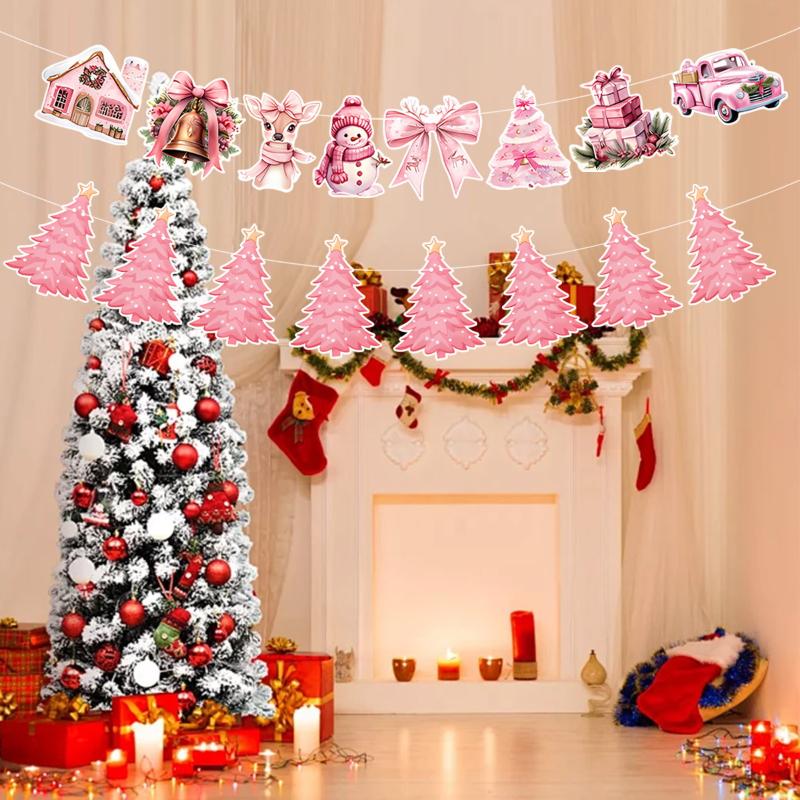 New Christmas Decorations, Flags, Banners, Pull Flowers, Christmas Party Supplies, Atmosphere Layout, Props, Decorations