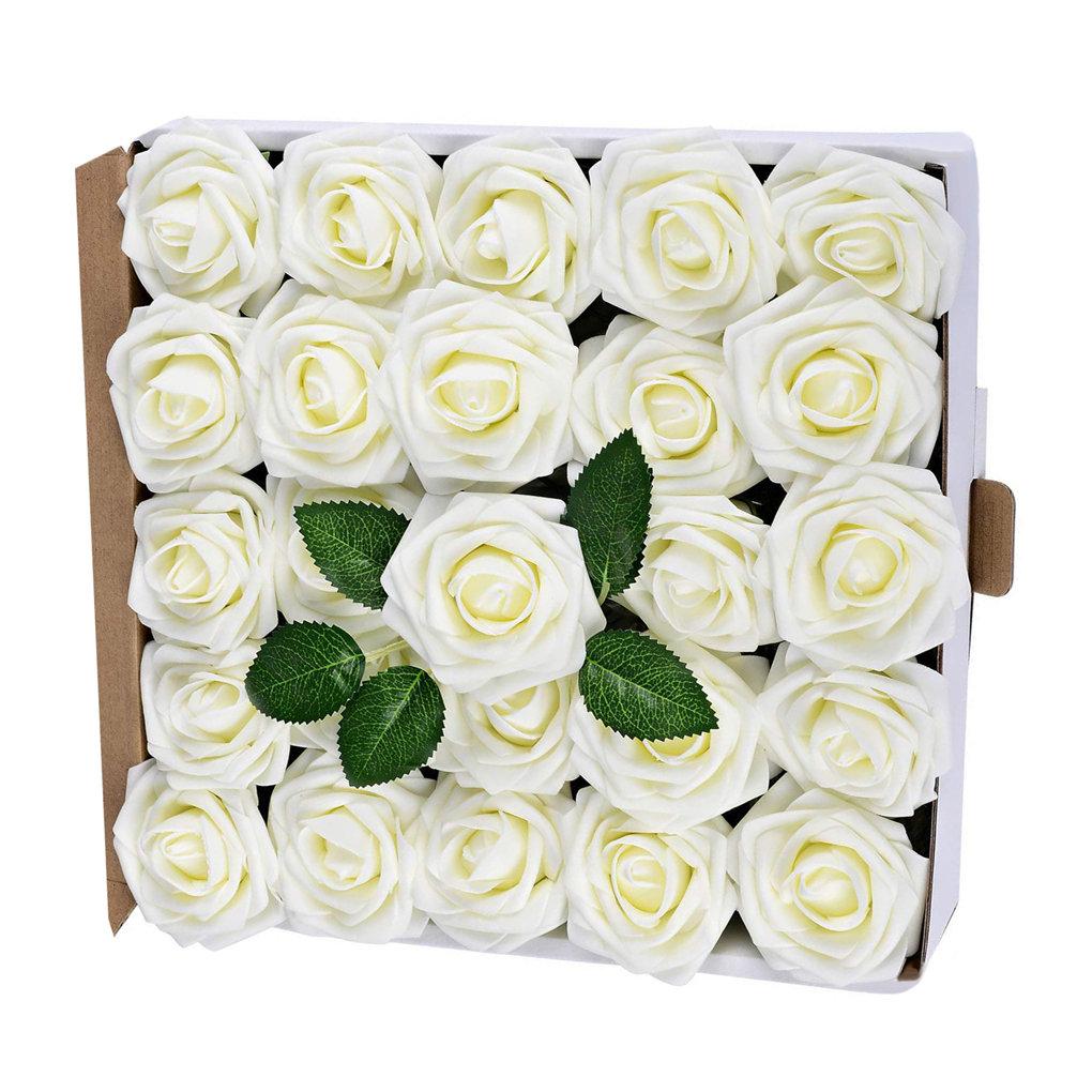 

25 Pcs/set Artificial Rose Flower DIY Simulation Floral Decor Home Ornament
