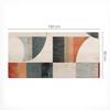 Decorative Desk Mat with Geometric Retro Pattern 100X50 Cm