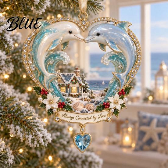 Dekoratives Meereskreaturen-Ornament Meeresleben Weihnachtsornament, Acryl Ozeantier Hängedekoration für Baum, Küsten-Urlaubshaus-Dekorationen Festlich
