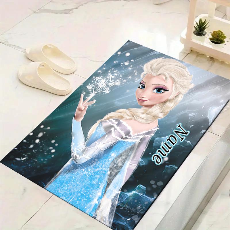 Custom 1Pc Elsa'S Frozen Fantasy Rug Office Carpet Indoor Outdoor Entrance Doormat Nonslip Soft And Comfortable Living Room D91664