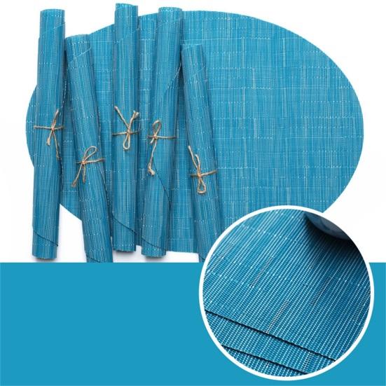 Place Mat Anti-scratch Insulated Oval Anti-slip PVC Table Placemat Household Supplies