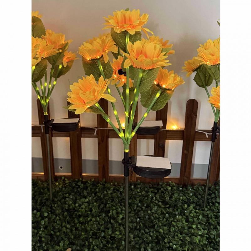 Sonnenblumen-Gartenlicht - Dekorative Nachtlampe für Außenrasen, Hof, Villa, Balkon
