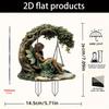 Fairy Sitting On a Hanging Chair, 2D Flat Acrylic, Decoration, Suitable for Garden, Lawn, Outdoor, Party, Christmas, Halloween