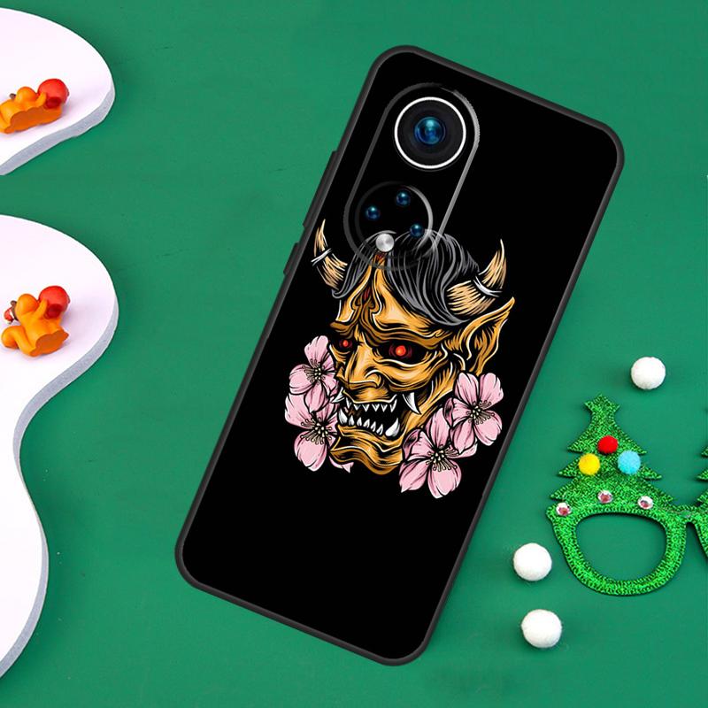 Hannya Demon Oni Case For Honor 200 Pro X9c X9b X9a X8a X8b X7a X6a X8 X9 50 70 90 Magic 5 6 7 Lite Cover
