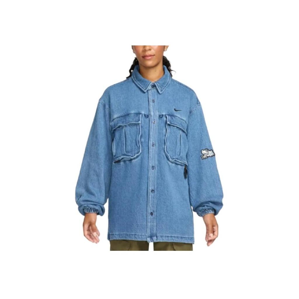 Nike Nocta Opal Comfortable Versatile Fashion Denim Jacket Unisex Outerwear Blue FZ3261-486