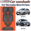 LINNUNU For Mercedes Benz B-Class B200 B180 W246 W247 2012- Magenetic Car Sunshade Windshield Curtain Side Window UV Protection