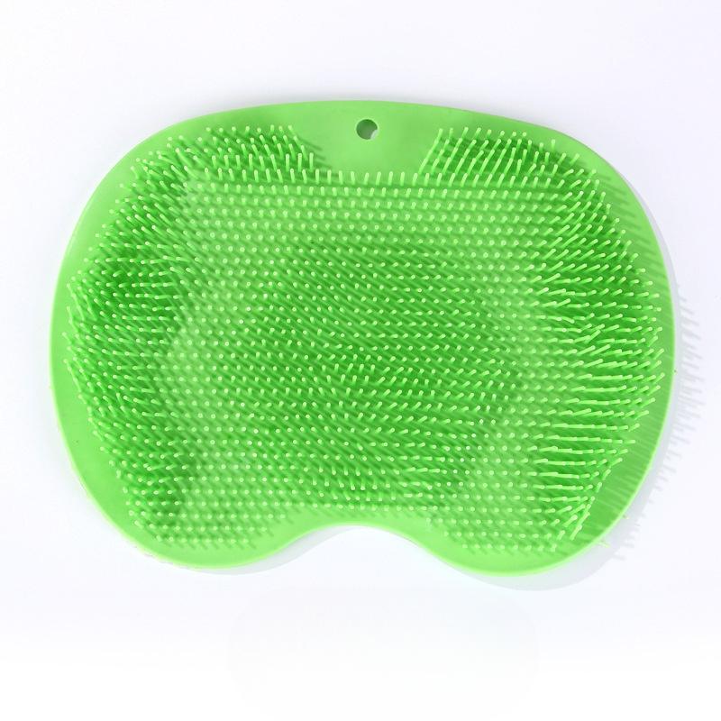 

1 шт. многофункциональные принадлежности для купания противоскользящая мочалка для ног и спины отшелушивающая подушечка для стимуляции кровообращения глубокая очистка зелёный