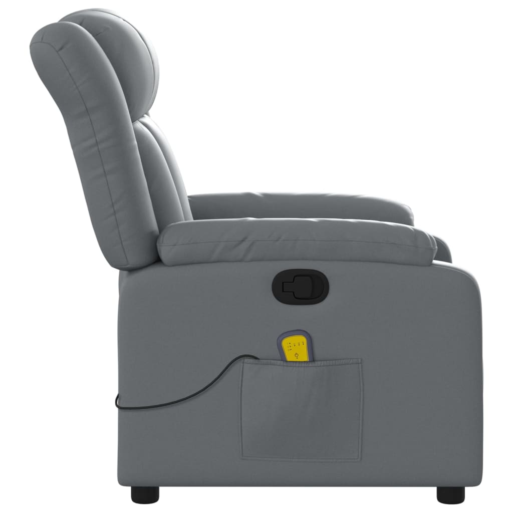Massage Chair Relaxation Chair Grey Faux Leather
