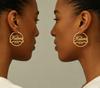 Personalized Custom Name Heart Hoop Earrings Stainless Steel Gold Plated Fashion Jewelry Custom Name Initial Heart Hoop Earrings
