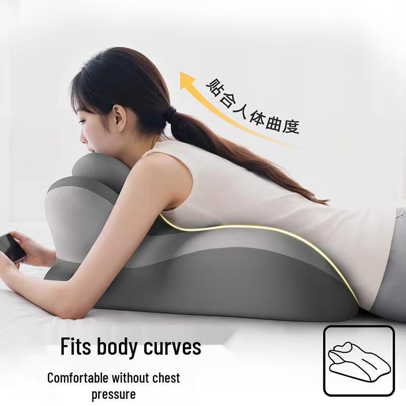 Multifunktionale Bauchschlaf-Kissen für Seiten- und Bauchschläfer - Ideal zum Spielen, Lesen und für Komfort am Bett