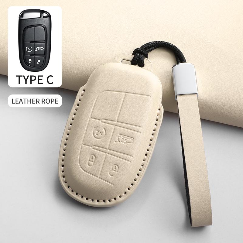 Car Key Case Cover Shell for Jeep Chrysler 300 200 Cherokee Wrangler Compass Renegade Fiat 500X Car Remote Key Shell Accessories