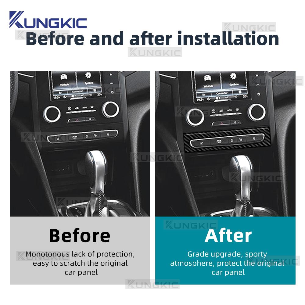 Soft Carbon Fiber Sticker For Renault Megane 4 2016 2017 2018 2019 2020 2025 2025-2025 Car Center Console Multi-function Button