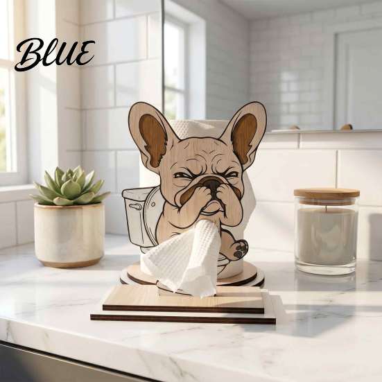 Funny Animal Toilet Roll Stand Paper Holder  Creative Shape Dispenser  Vertical Stable Tissue Rustic Log Style Storage Rack  Solid Wood for