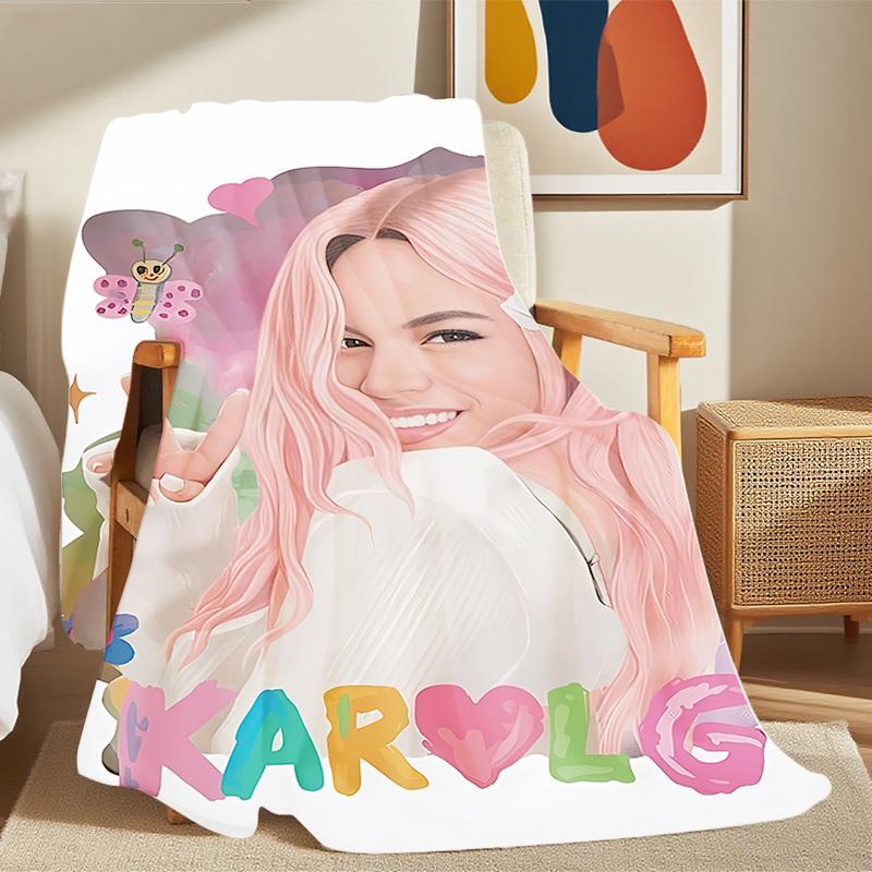 1Pc Of The  New Style Carly G Colorful Anime Printed Blanket, Suitable For All Seasons As A Gift Blanket That Can Be Used As