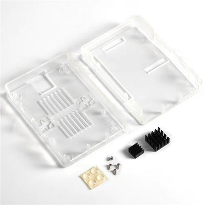 ABS Enclosure Protective Case Shell Cover   2Pcs Heat Sink for RPi 3 B  2B  2 B+ Transparent
