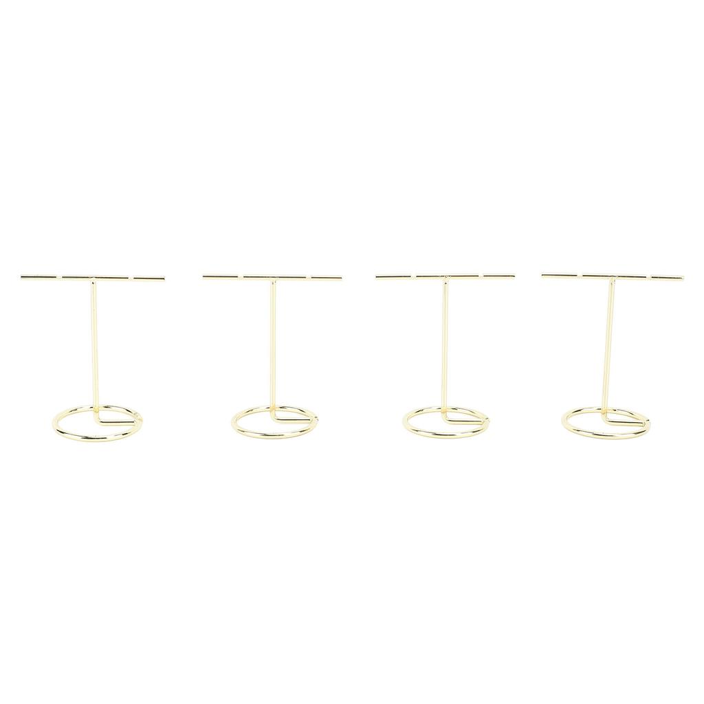 4pcs T Shaped rring Display Stand Jewellery Display Stand Photo Props T Shape Slotted Necklace Stand for Store Closet