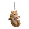 Car Rearview Mirror 3d Cat Hanging Pendant  Animal Shape Ornaments Backpack Accessories Cretive Adorns Decorative Decor for Car