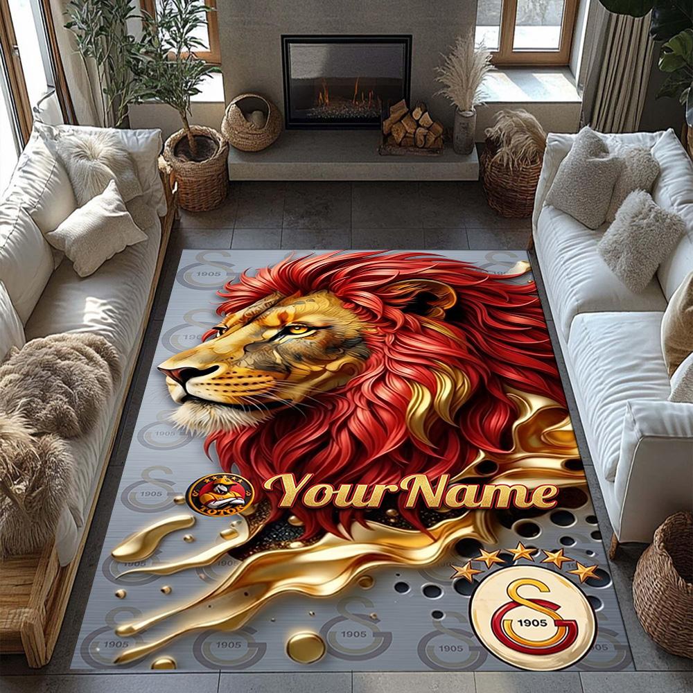 Galatasaray Customize Text Carpet Design For Game Room Hallway Playrooms Outdoor Antislip Rug Decorate Offices