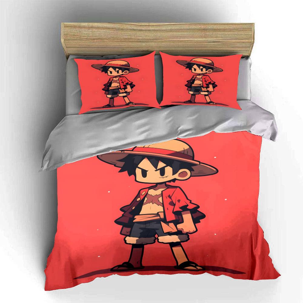 Straw Hat Cartoon Character. Bedding Sets Duvet Cover Sets Duvet Covers Pillowcases(1 * Duvet Cover 2 * Pillowcases Without Duvet Insert)